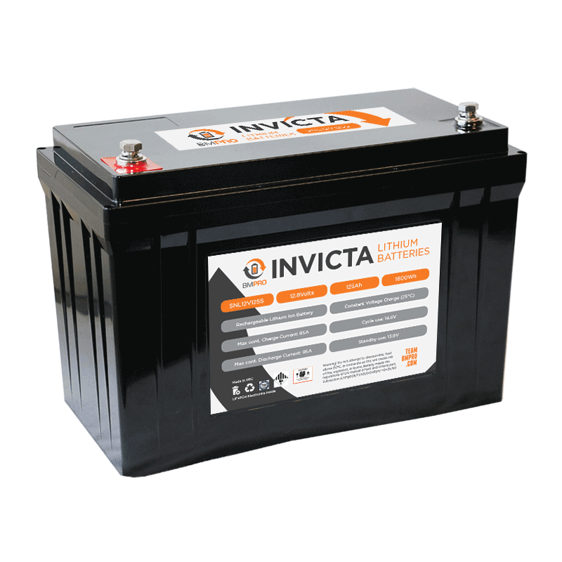Invicta 12V lithium battery LiFePO4 125A