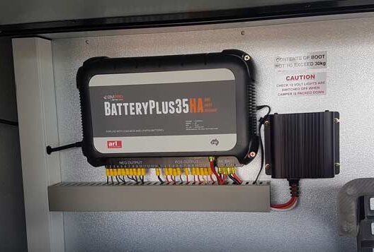 BatteryPlus35 power management system by BMPRO installed with DC-DC boost-charger Miniboost