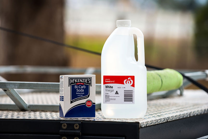 bicarb soda and vinegar could clean your RV water tanks