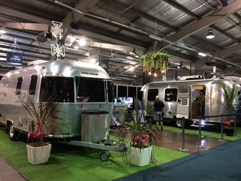 Airstream at Jayco stand at Caravan Show 2019