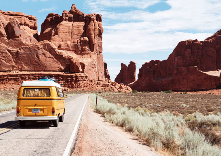 Road Trip in a van Arches National Park